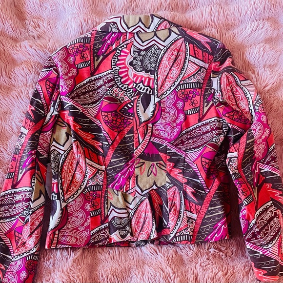 W Work to Weekend Vibrant Patterned Blazer, Sz 10! - Picture 2 of 7